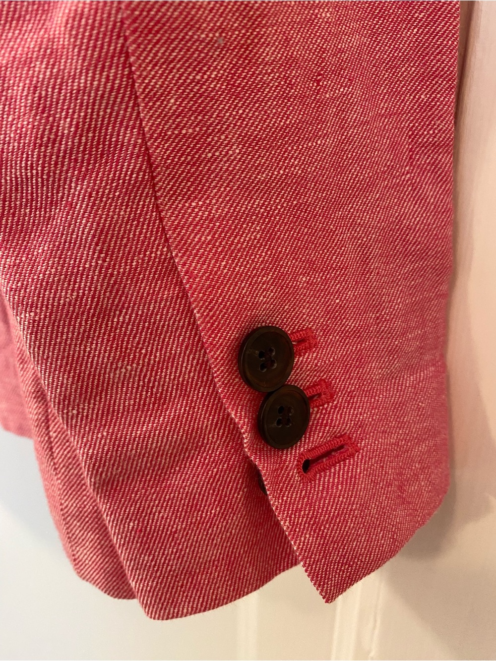 Linen Blazer Jacket Pink Talbots Size 6 - Picture 6 of 9